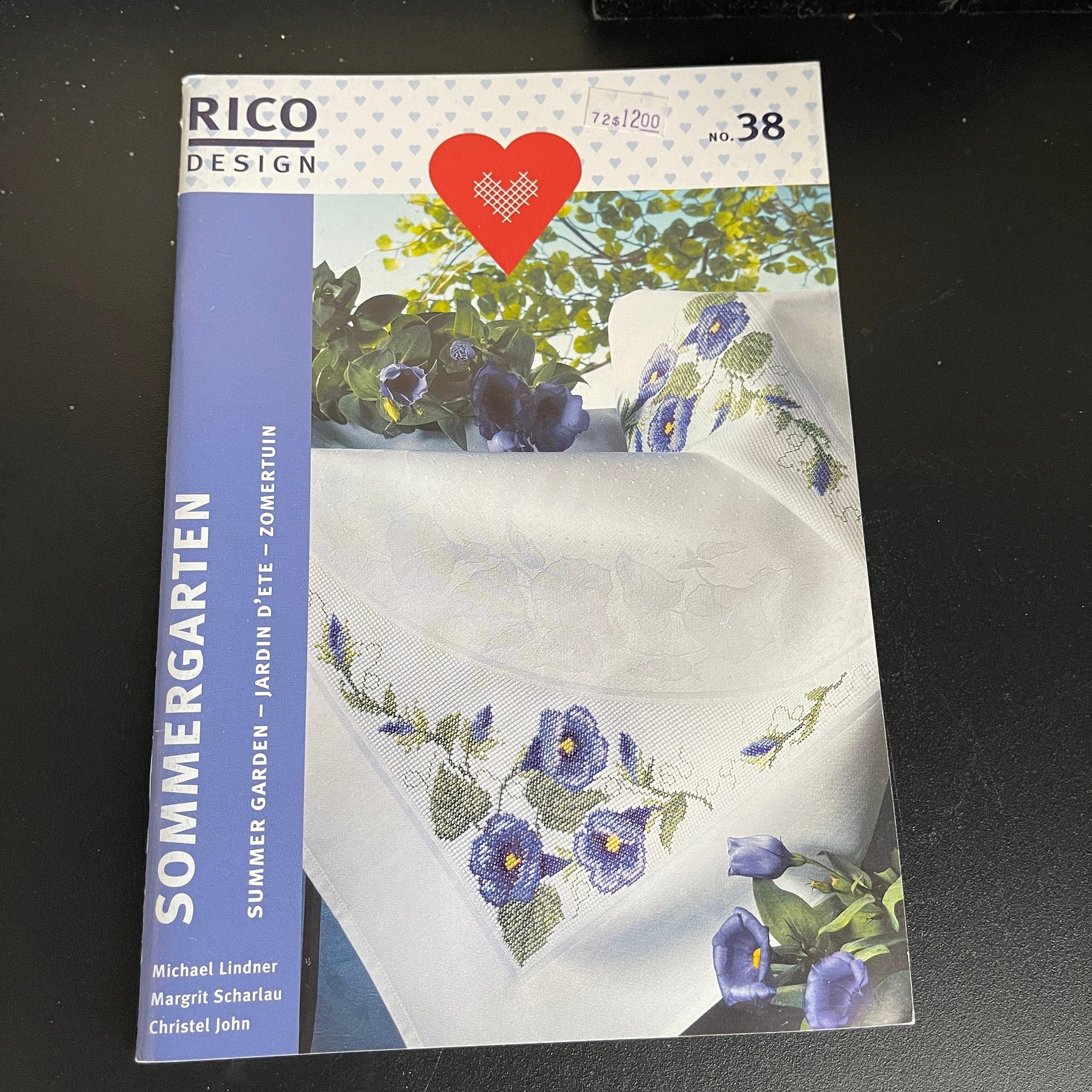 Rico Design Set of 3 Flowering Ambience Summer Garden and Floral Alphabet Counted Cross Stitch Chart