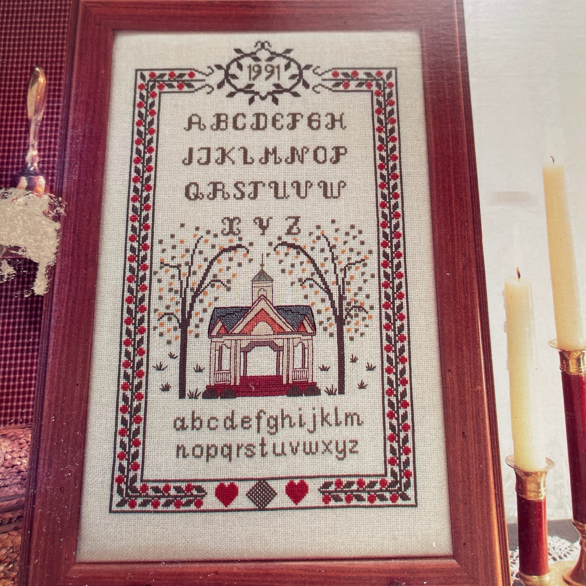 Sigrid Designs Thimb -Elena Gazebo Sampler Vintage 1992 Counted Cross Stitch Chart