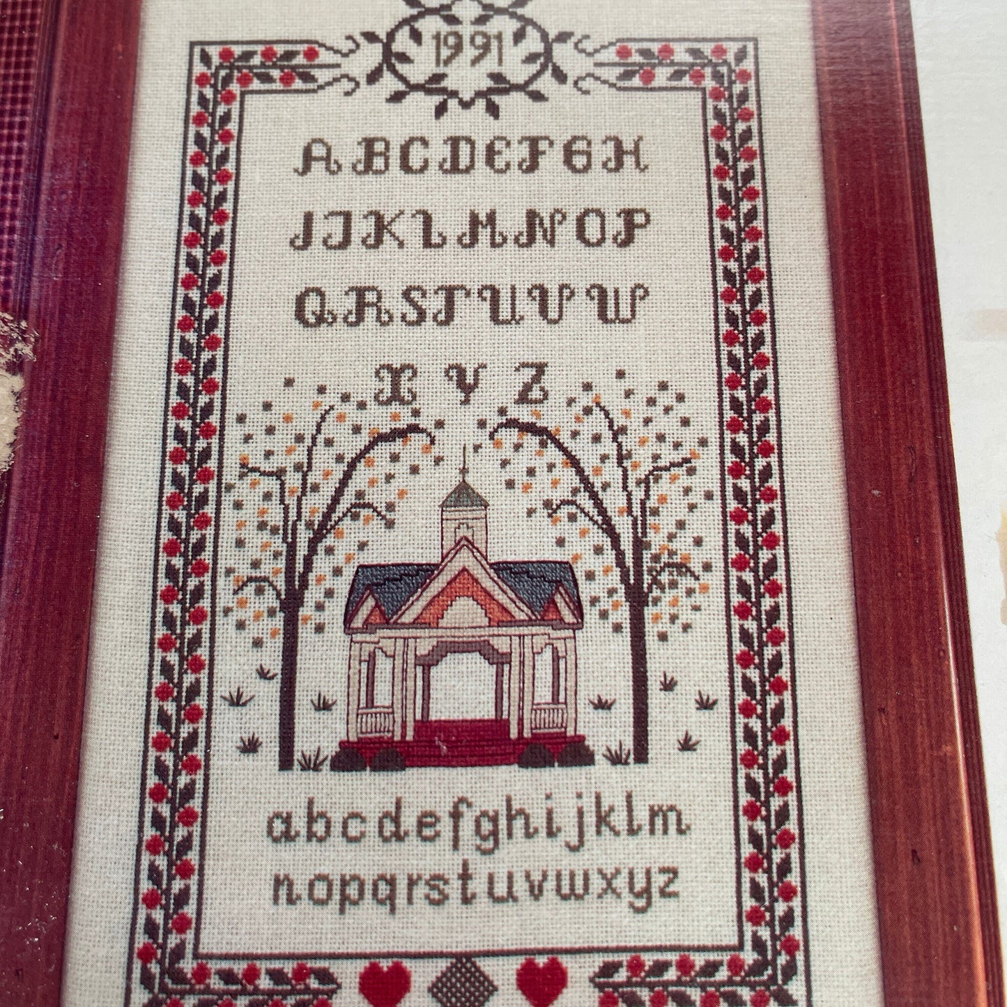 Sigrid Designs Thimb -Elena Gazebo Sampler Vintage 1992 Counted Cross Stitch Chart