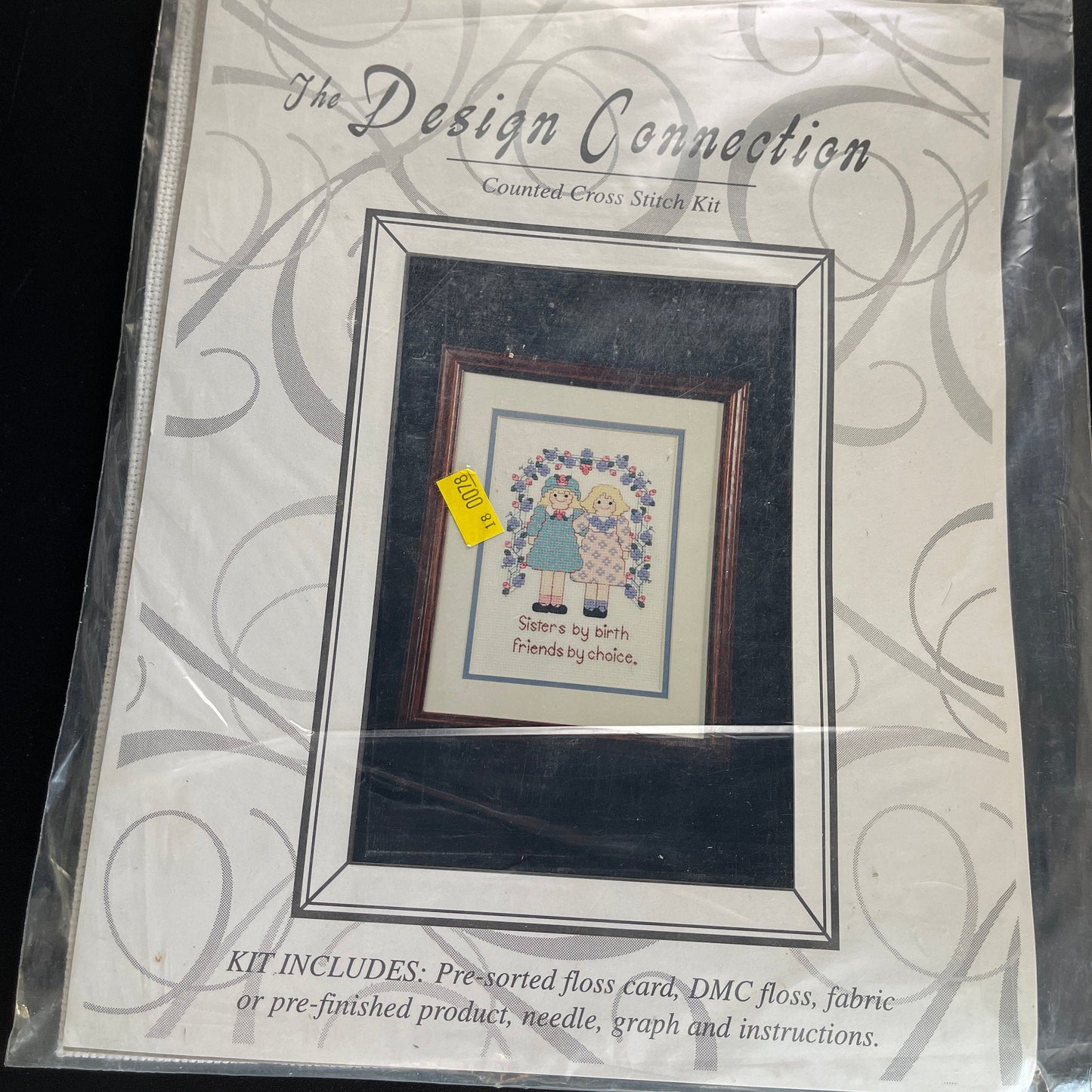 The Design Connection Sisters by Birth, Friends by Choice Counted Cross Stitch Kit*