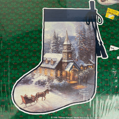 Candamar Designs Thomas Kincade Sunday Evening Sleighride Stocking Vintage 1998 Cross Stitch Kit*