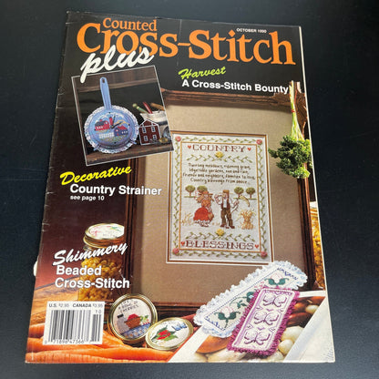 Counted Cross Stitch plus mixed lot vintage Oct 90 March 91 & March 93 chart magazines