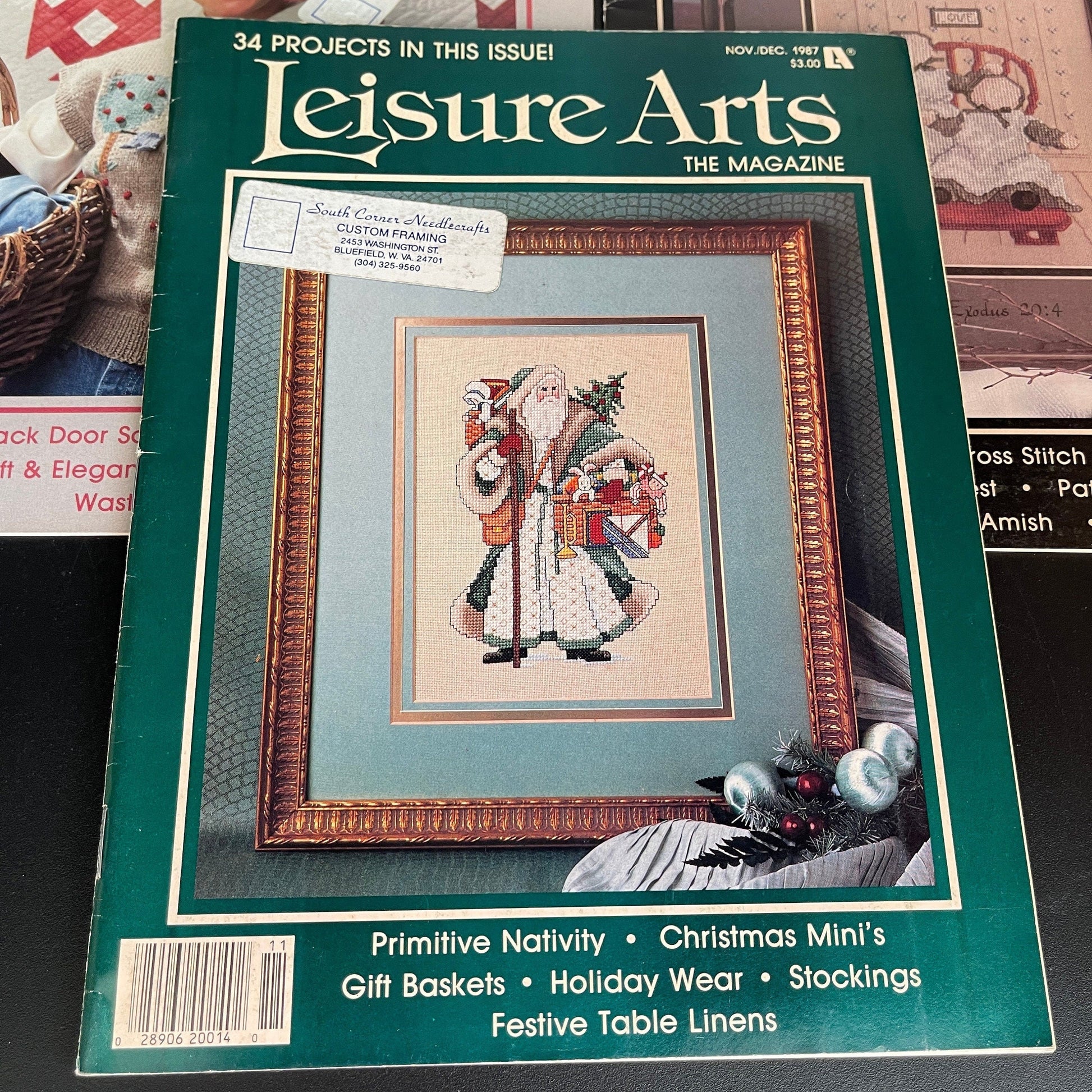 Leisure Arts the magazine 6 issues vintage 1987-1988 cross stitch charts see pictures and description*