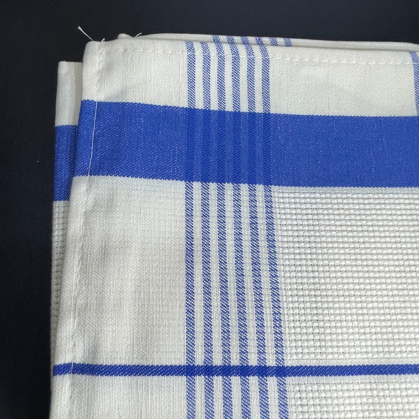 Wichelt Imports Off White Stitch-able Hand Towels Choice of red or Blue Accents see pictures and variations