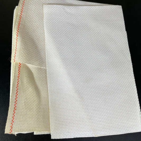 AIDA 14 count white 3 pieces 21 by 36, 12 by 12, and 13 by 11 inches needlecraft fabric*