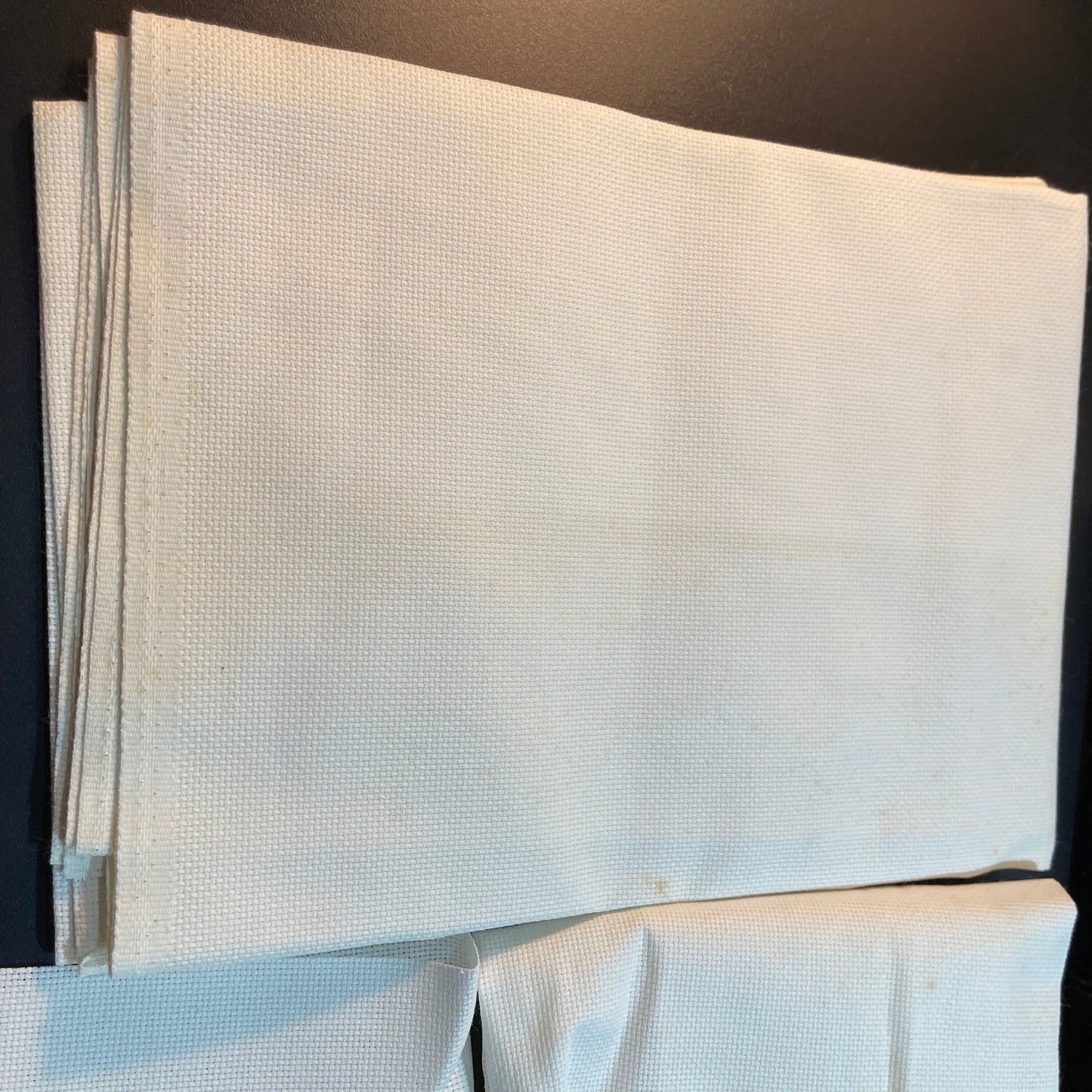 AIDA 18 count White 3 pieces needlecraft fabric see pictures and description*