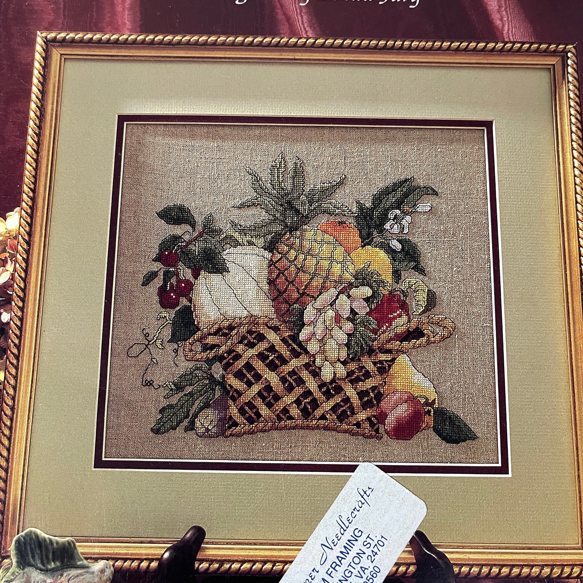 Just Cross Stitch Fruit Basket Linda Jary Item # 210 vintage counted cross stitch chart