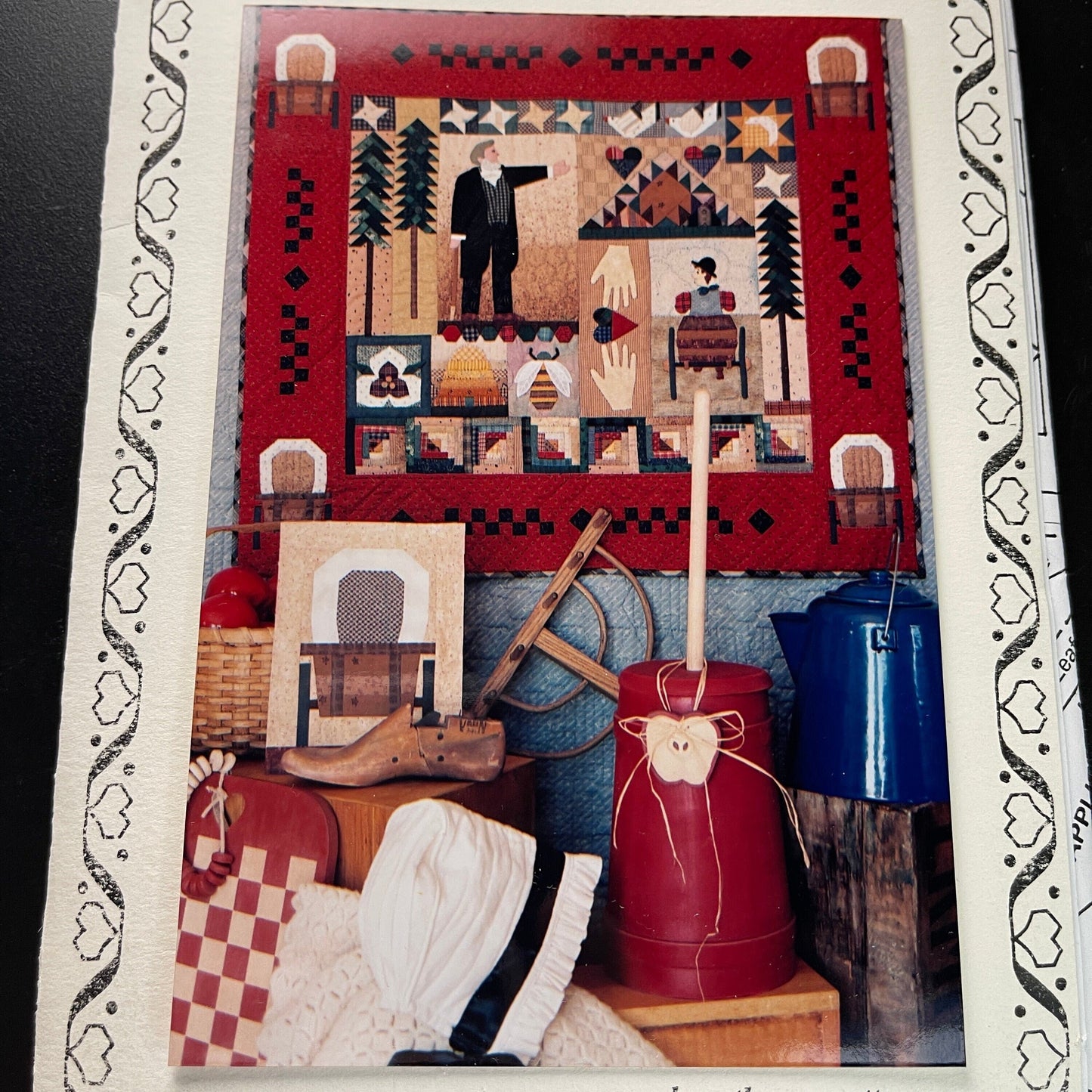 Hearthsewn Whenever I think of Pioneers HSN133 vintage 1997 quilt pattern 31 by 33 inches