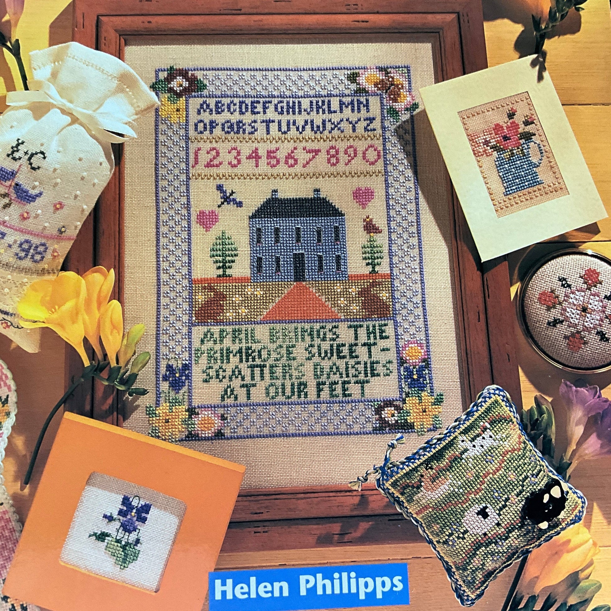 The New Cross Stitch Sampler Book 23 Samplers by Helen Phillips softcover book