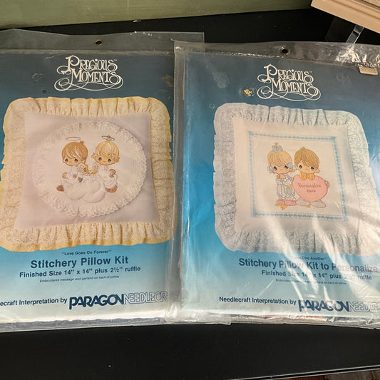 Paragon Needlecraft Precious Moments choice vintage crewel pillow kits see pictures and variations*