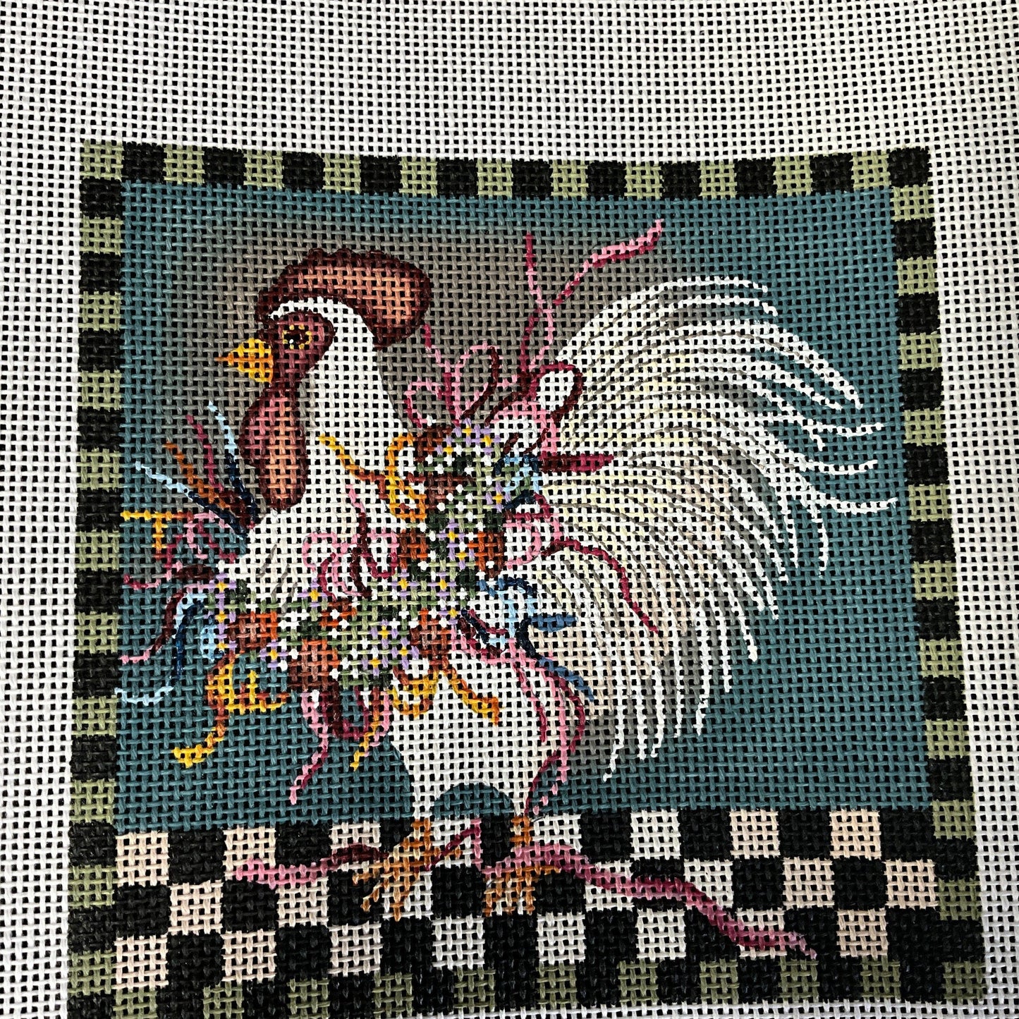 Ravishing Roosters choice hand painted needlepoint canvases5 by 5 inches see pictures and variations*