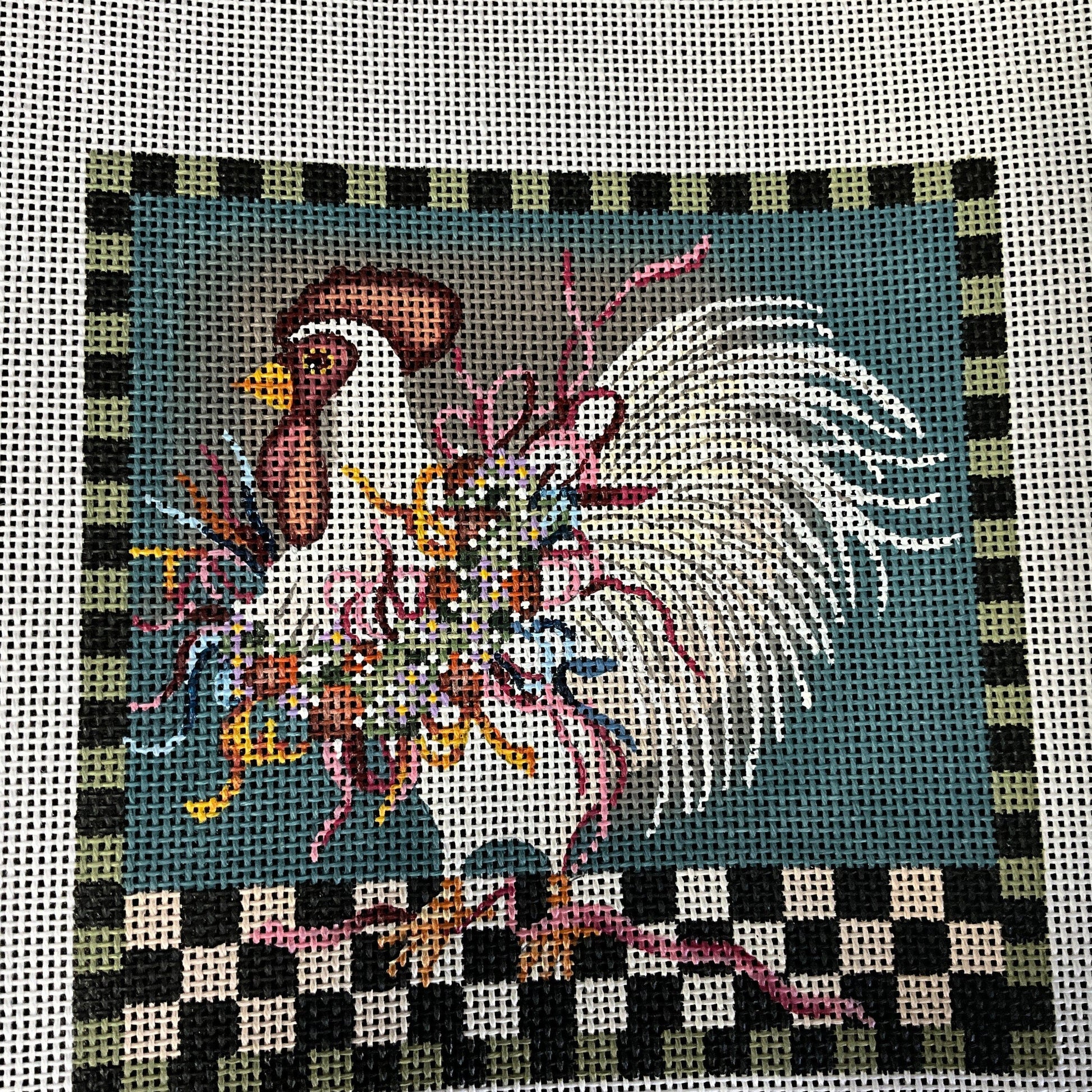 Ravishing Roosters choice hand painted needlepoint canvases5 by 5 inches see pictures and variations*