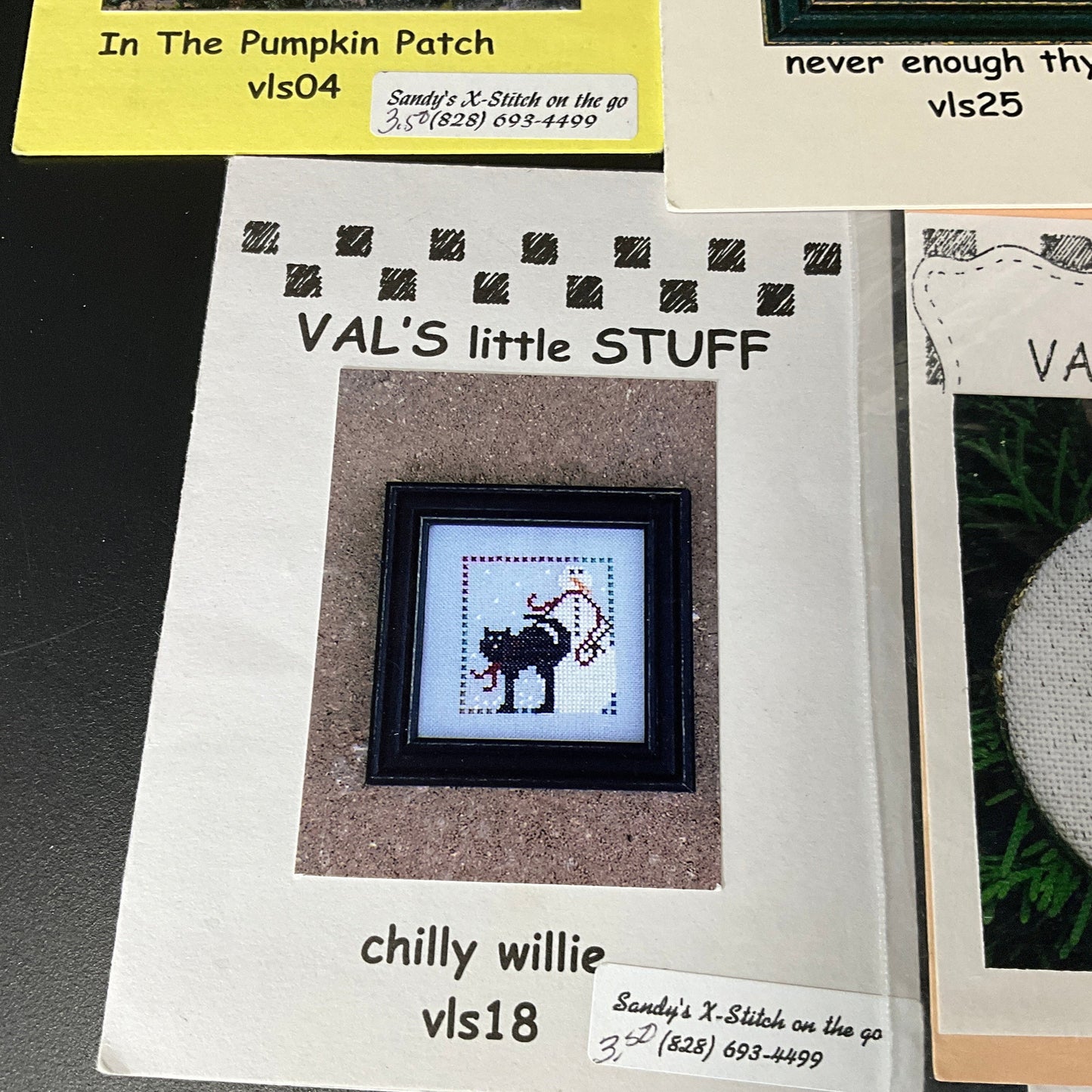 Val&#39;s little Stuff lot of 5 Cat cross stitch charts see pictures and description*