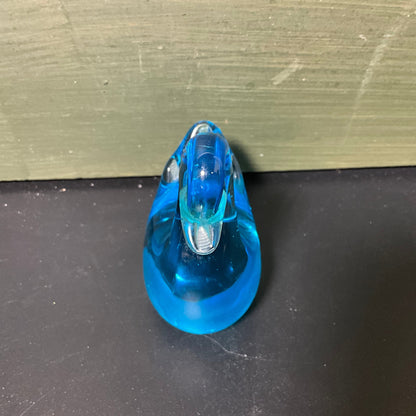 Beautiful Blue Glass Duck figurine