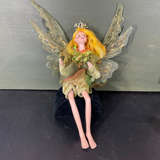 Beautiful Bookworm Fairy shelf sitter fairy vintage collectible figurine