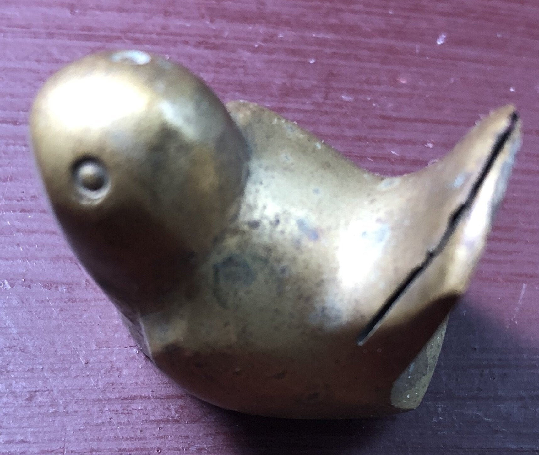 Small Brass, Baby Birdy, Figurine, approx. 1 1/8 by 1 1/8 Inch