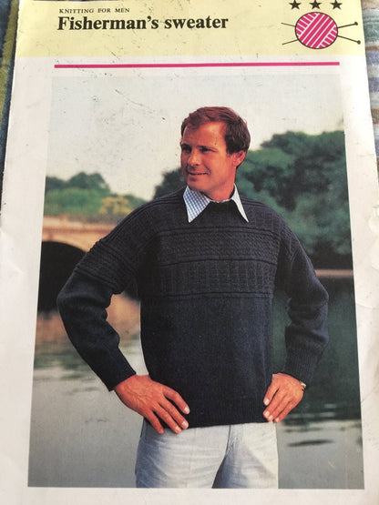 Hamlyn Publishing Group Fisherman&#39;s Sweater knitting pattern