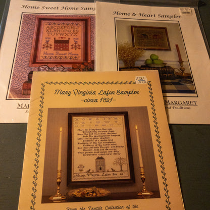 Margaret & Margaret, Set of 3, Vintage 1980s, Counted Cross Stitch Charts*