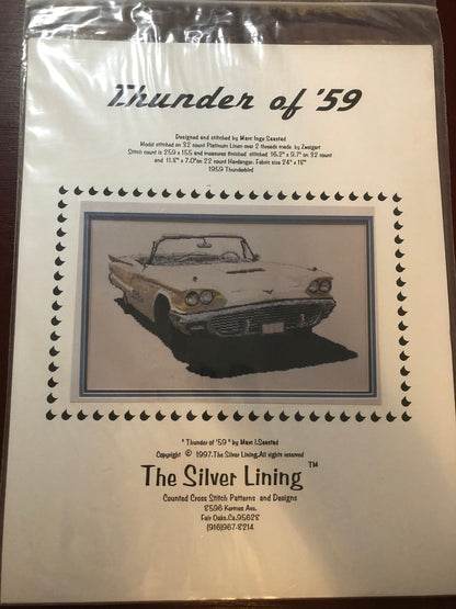 Thunder of &#39;59, The Silver Lining, by Mike R Saastad, Vintage 1997 Counted Cross Stitch Pattern