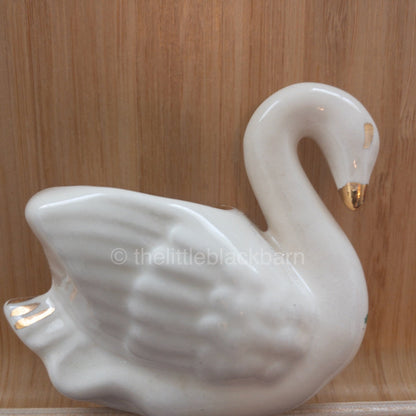 Swan Figurine with Candle Painting