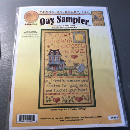 Cross My Heart, Day Sampler, 2006, Counted Cross Stitch Kit