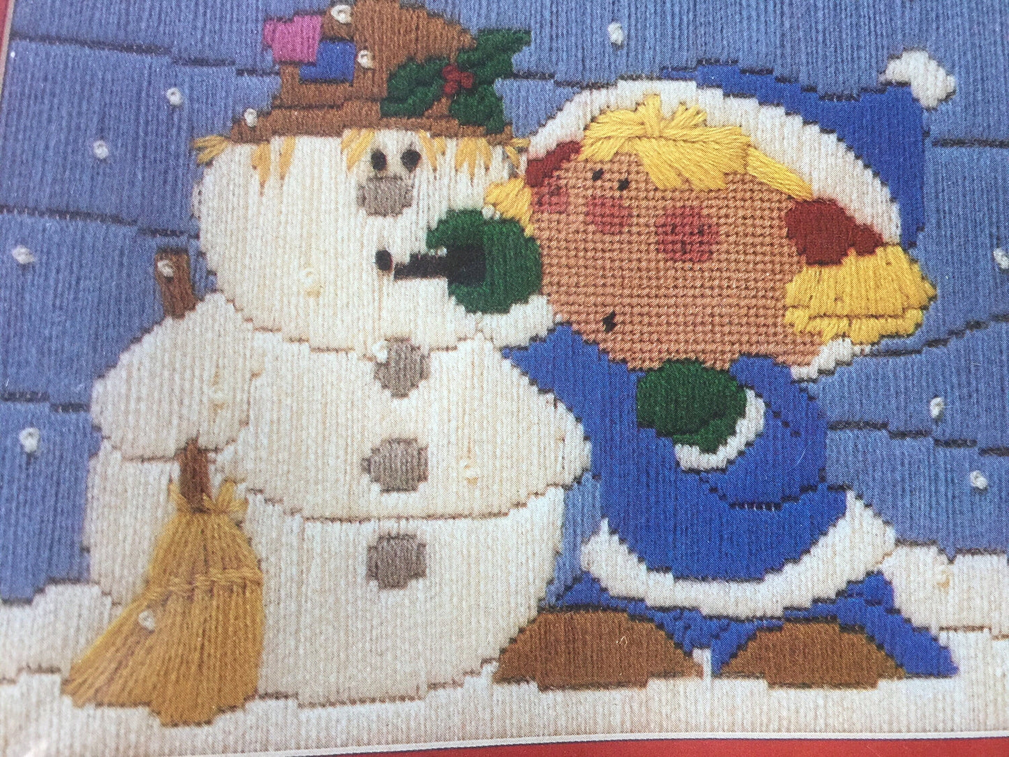 The Creative Circle &quot;Snow Friends (the Bumpkins), Vintage 1986, Long Stitch Crewel Kit