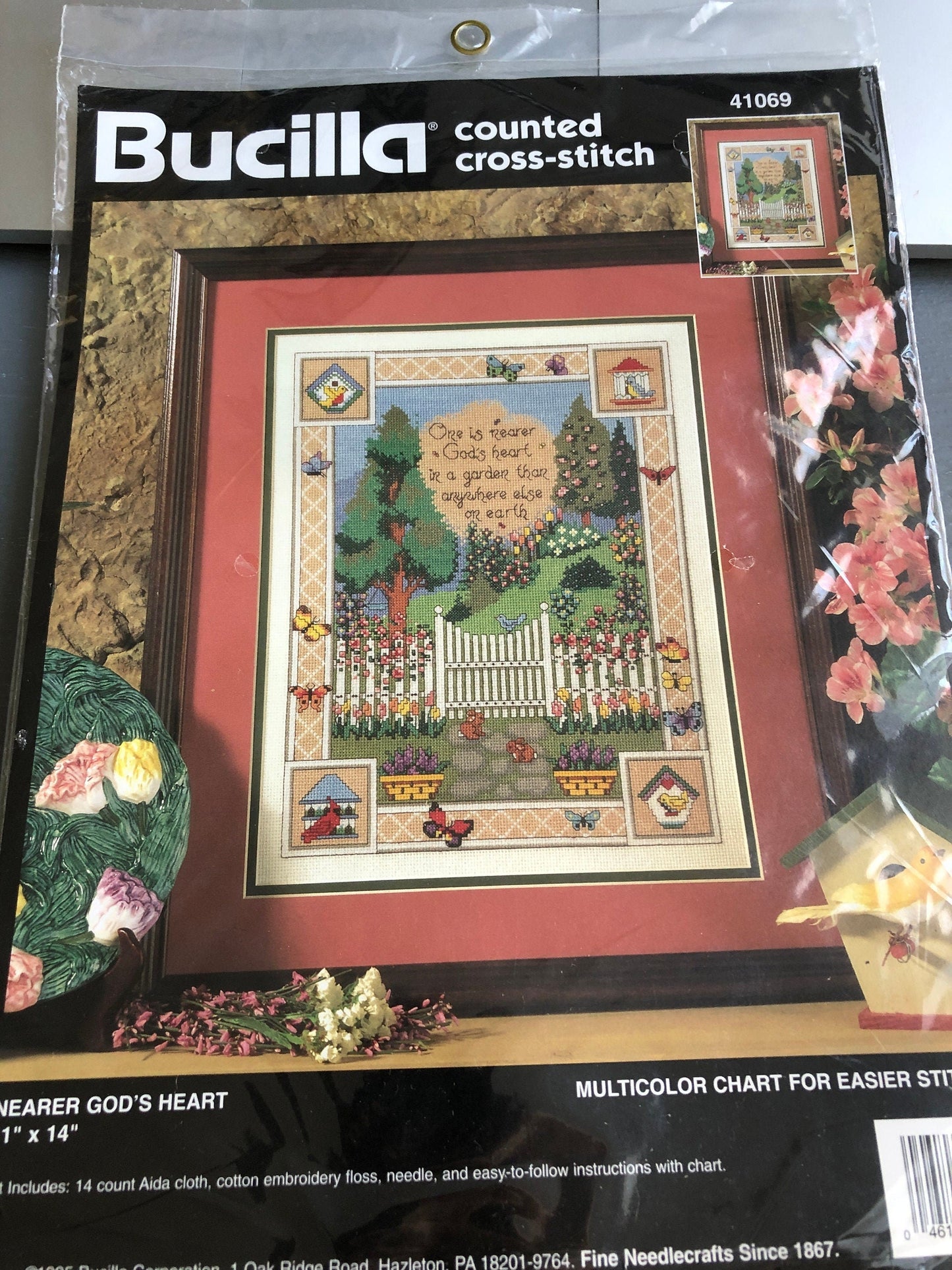 Bucilla, Nearer God&#39;s Heart, Vintage 1995, Multicolor, Counted Cross Stitch Kit