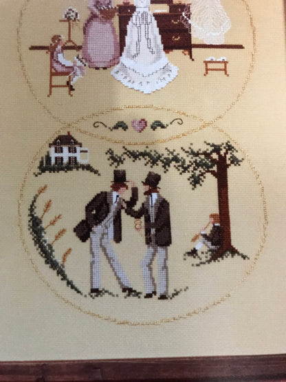 Wedding Day, Design by Heart of the Country, Vintage Counted Cross Stitch