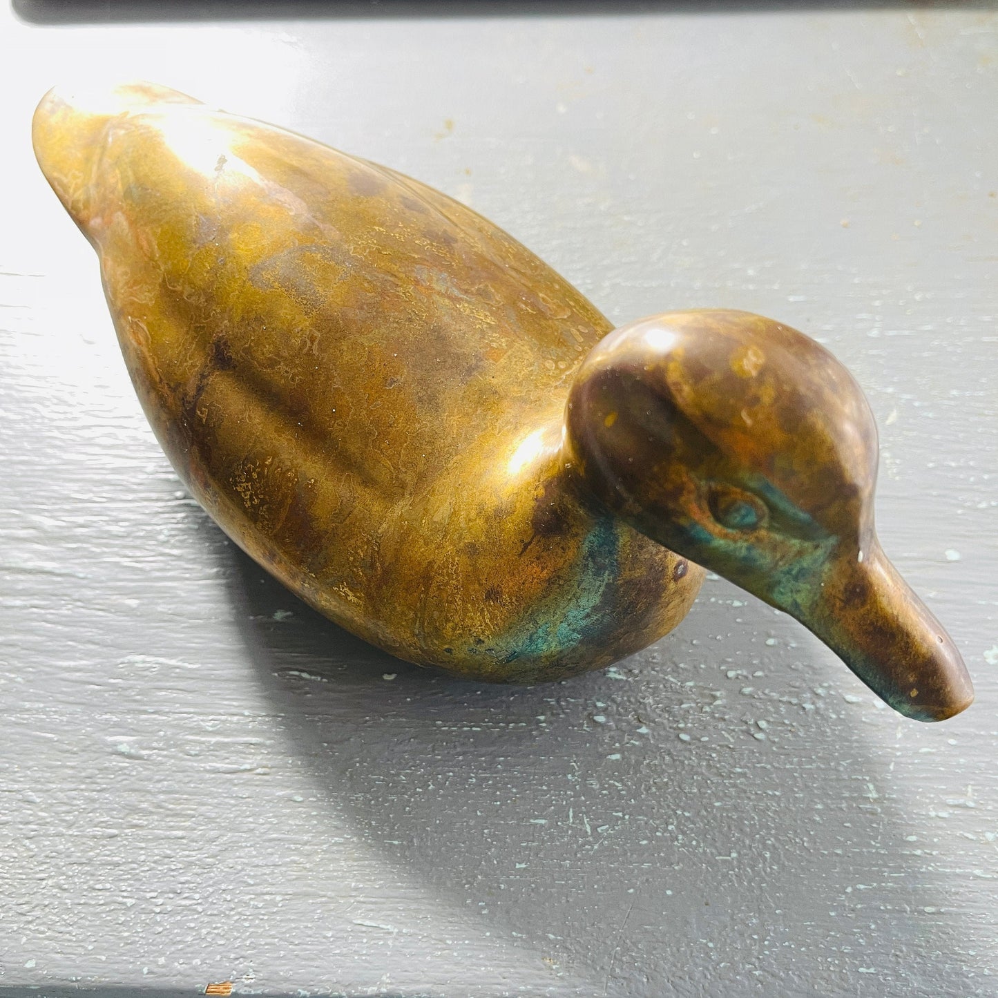 Heavy Brass Duck Figurine