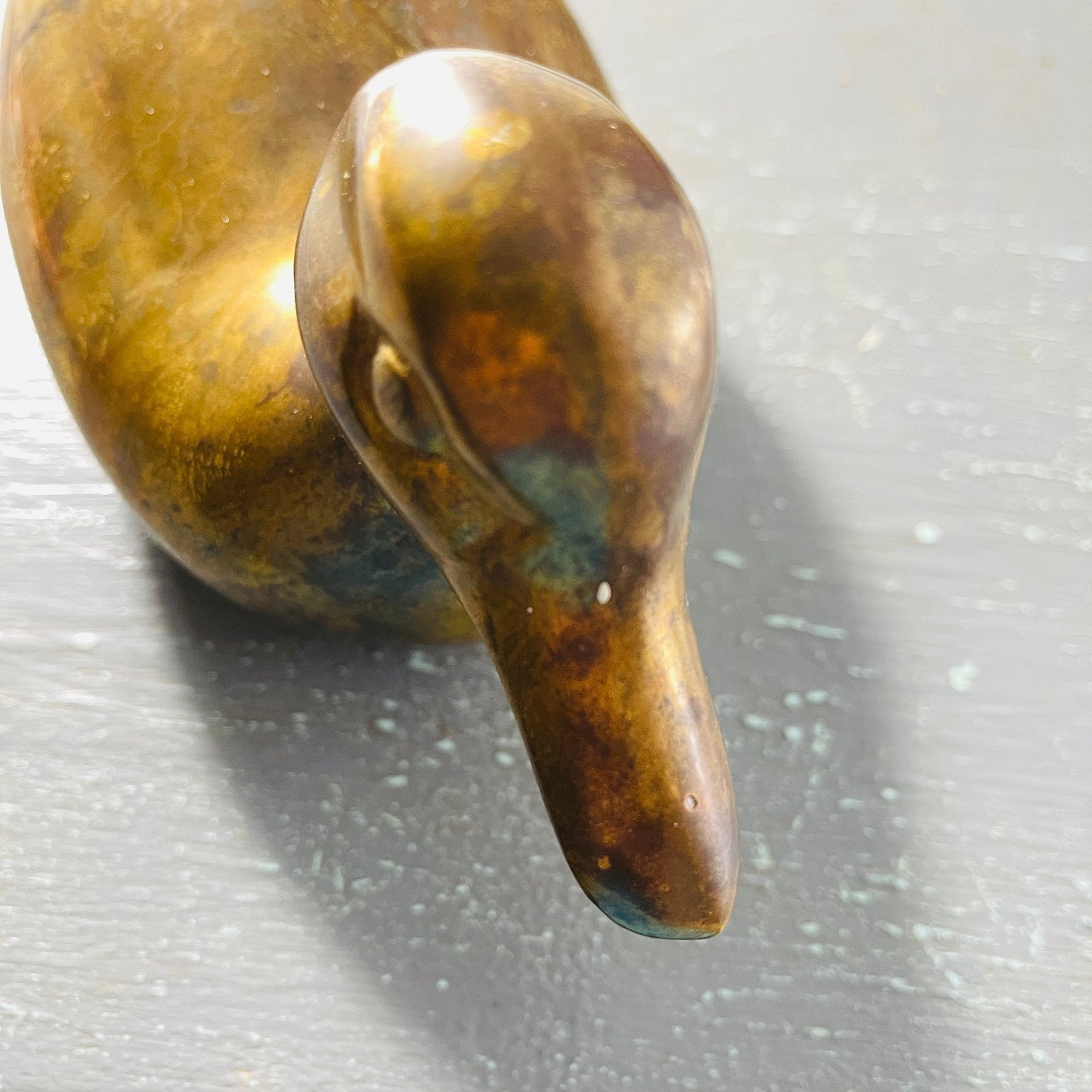 Heavy Brass Duck Figurine