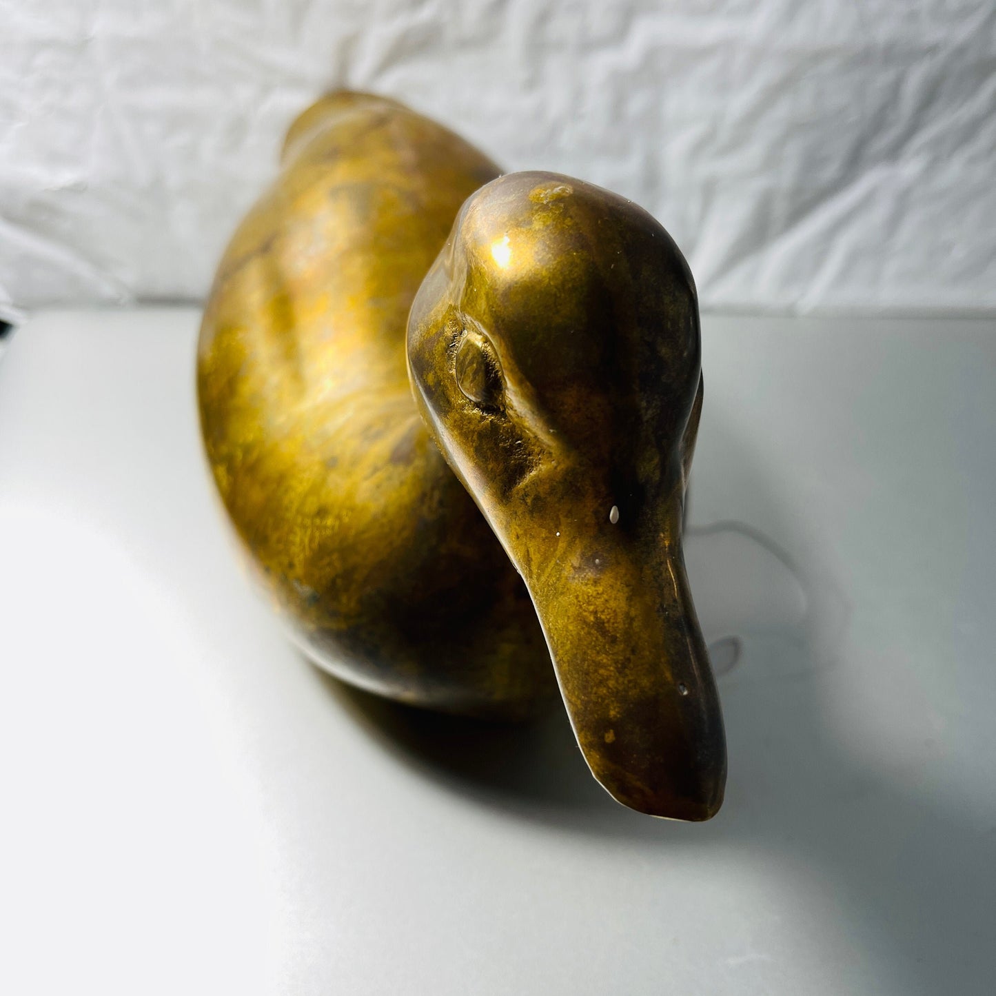 Heavy Brass Duck Figurine