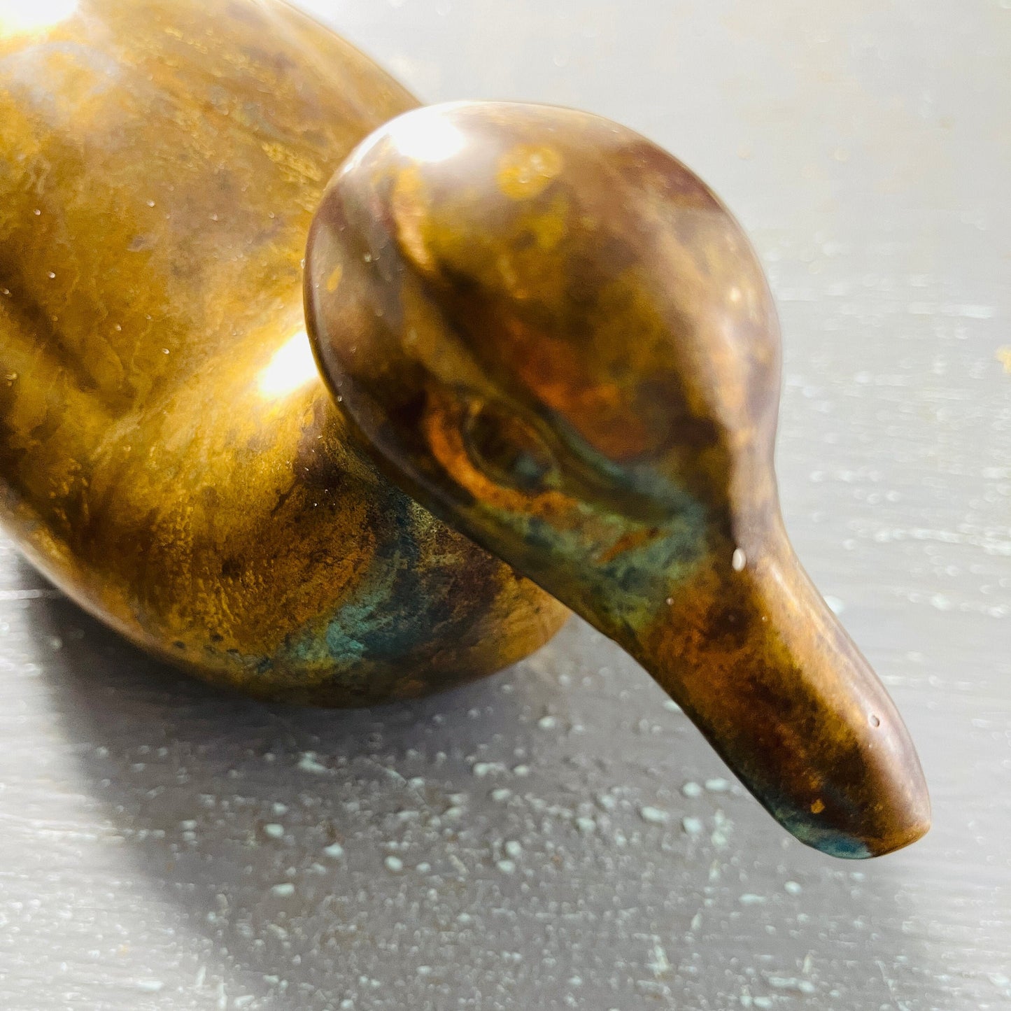 Heavy Brass Duck Figurine