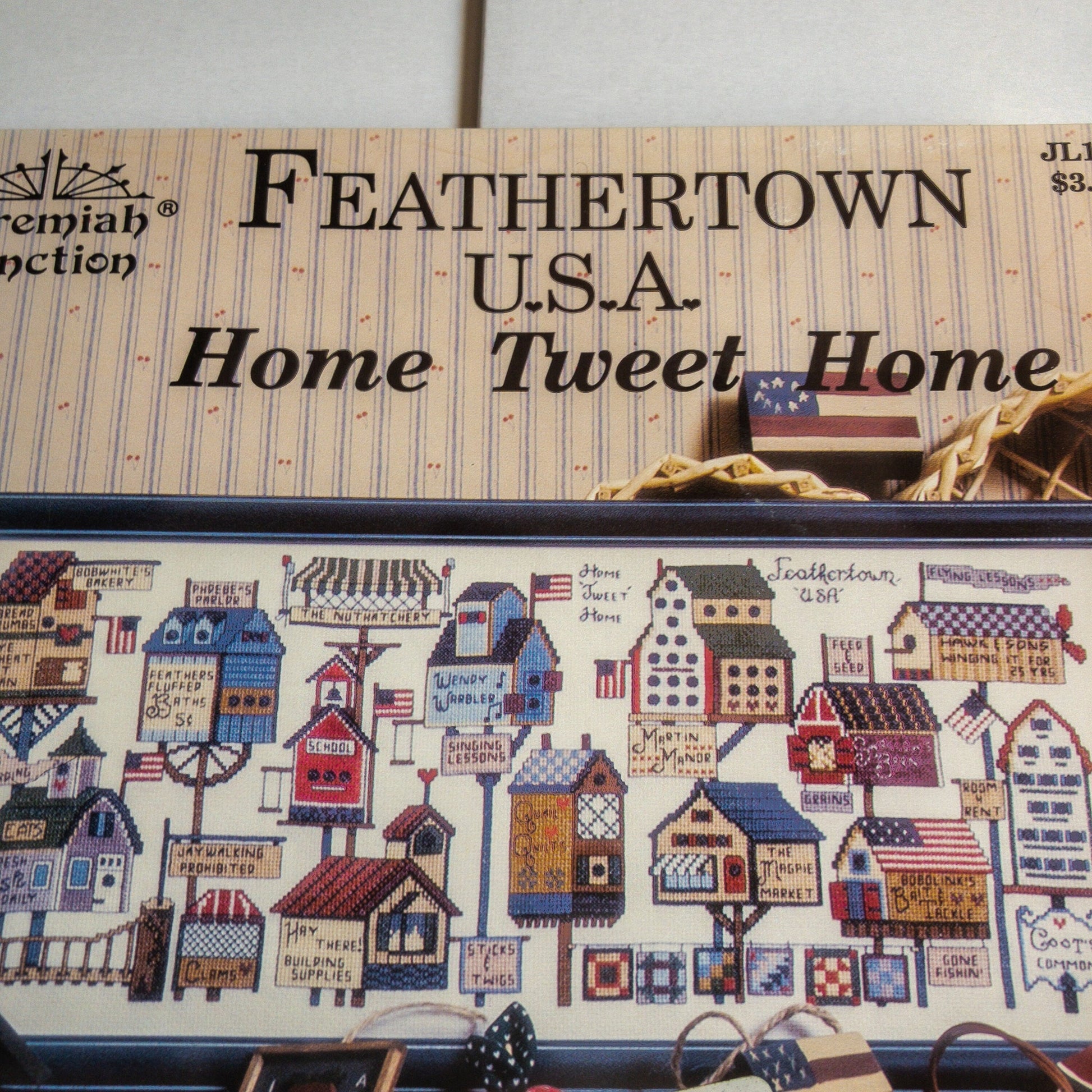 Jeremiah Junction, Feathertown USA, Home Tweet Home, Vintage 1991, Counted Cross Stitch Chart