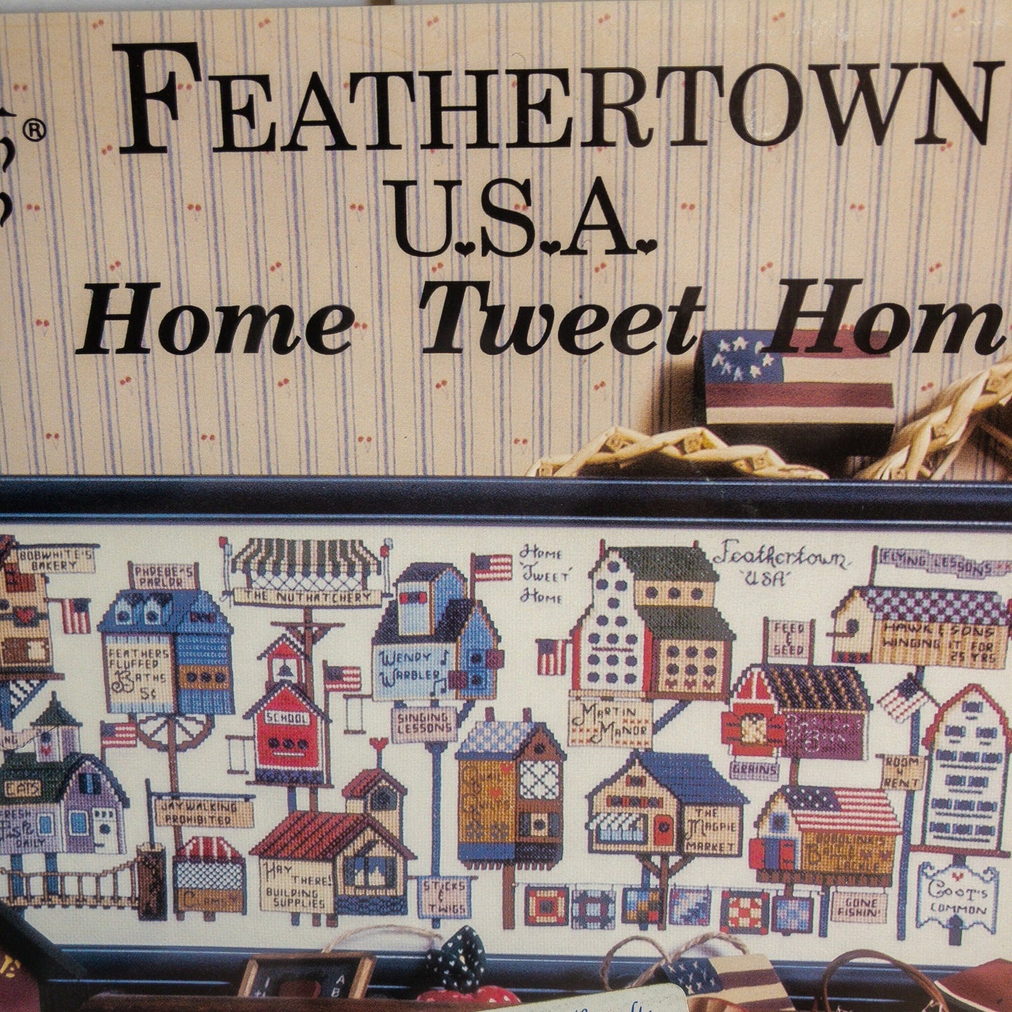 Jeremiah Junction, Feathertown USA, Home Tweet Home, Vintage 1991, Counted Cross Stitch Chart