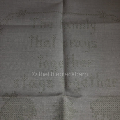 The Family That Prays Together Stays Together, Stamped Cross Stitch Panel