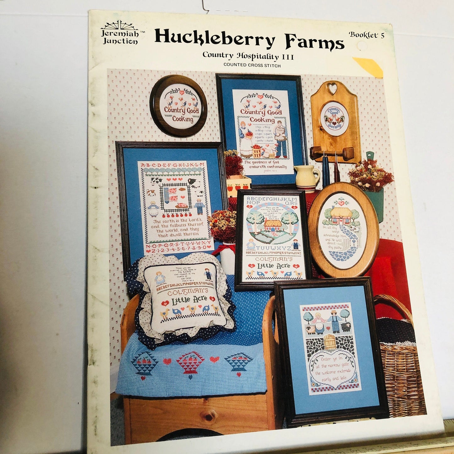 Jeremiah Junction, Country Hospitality, Set of 3, Booklets 3, 4,& 5, Vintage 1984, Counted Cross Stitch Charts*