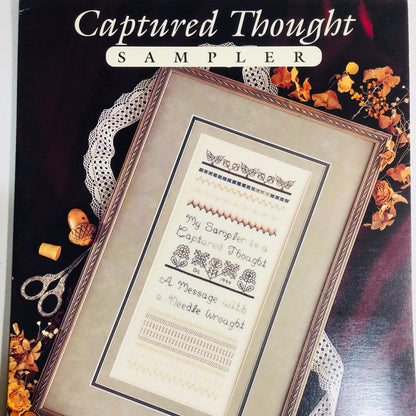 The Needle&#39;s Work, Captured Thought Sampler, Vintage 1994, Counted Cross Stitch Chart*