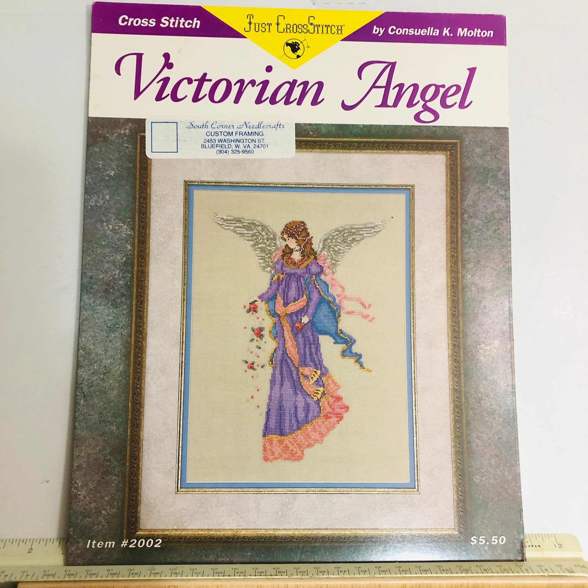 Just Cross Stitch, Victorian Angel, Item 2002, Vintage 1994, Counted Cross Stitch Chart*