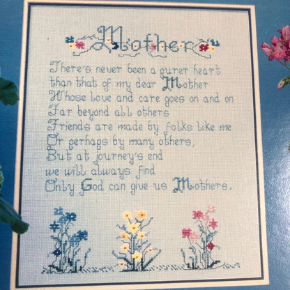 Homestead Designs, &quot;Mother&quot;, Vintage 1985, Counted Cross Stitch Chart