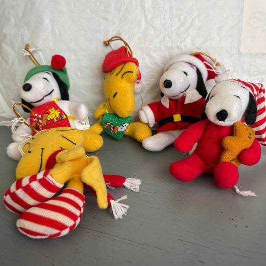 Applause Peanuts Gang Snoopy or Woodstock Choice Of Stuffed Plush Ornaments See Variations