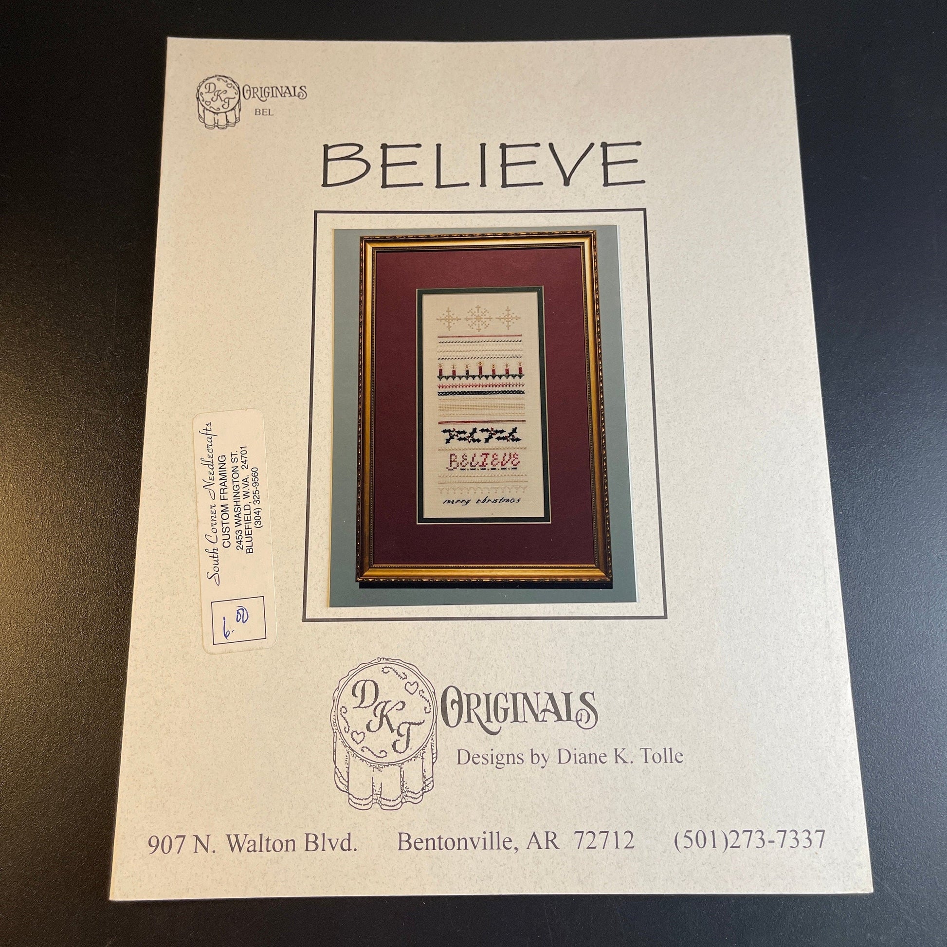 DKT Originals Set of 2 Believe & Santa&#39;s Sampler vintage 1994counted cross stitch chart