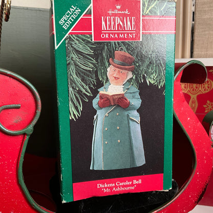 Hallmark Dickens Caroler Bell Keepsake ornament se pictures and variations*