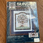 Sunset God Bless Our Family Tree 13678 counted cross stitch kit 12 by 14 inches 16 count Dove Gray AIDA