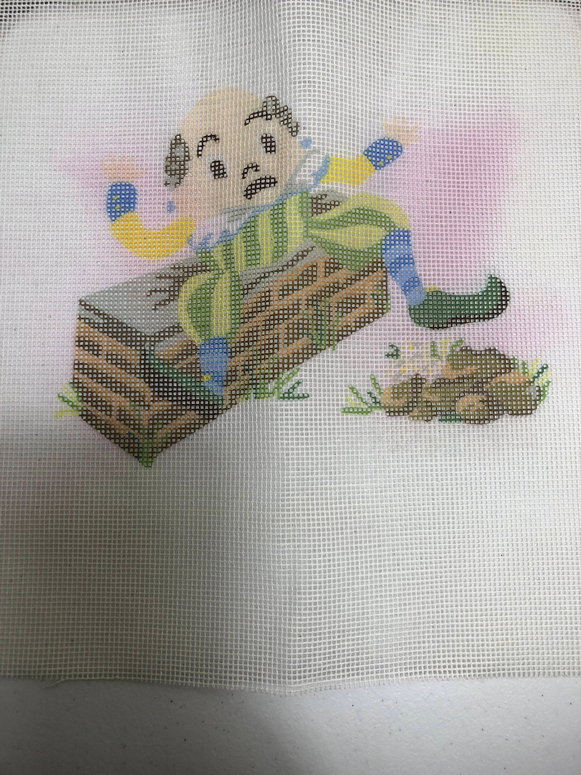 Humpty Dumpty Printed canvas for needlepoint