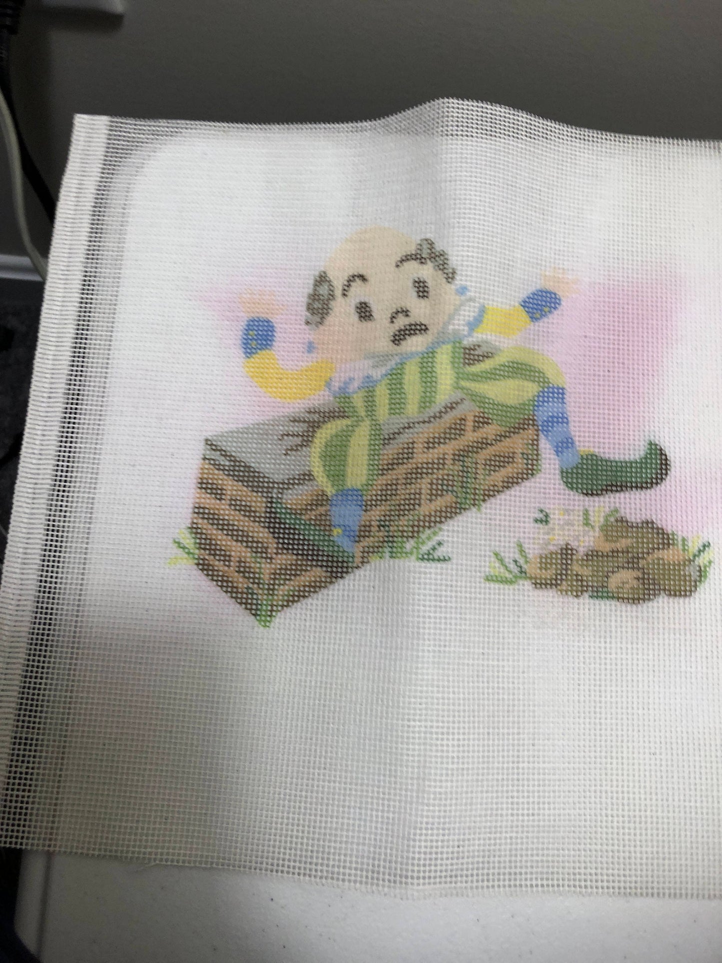 Humpty Dumpty Printed canvas for needlepoint