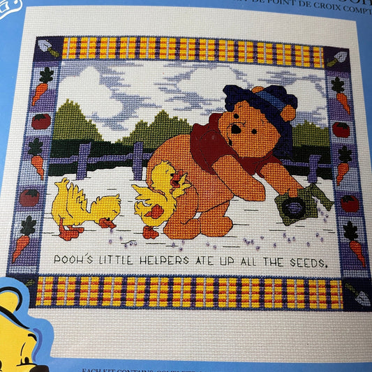 Disney's Leisure Arts Pooh's Little Helpers 113235 Winnie the Pooh counted cross stitch kit NIB*