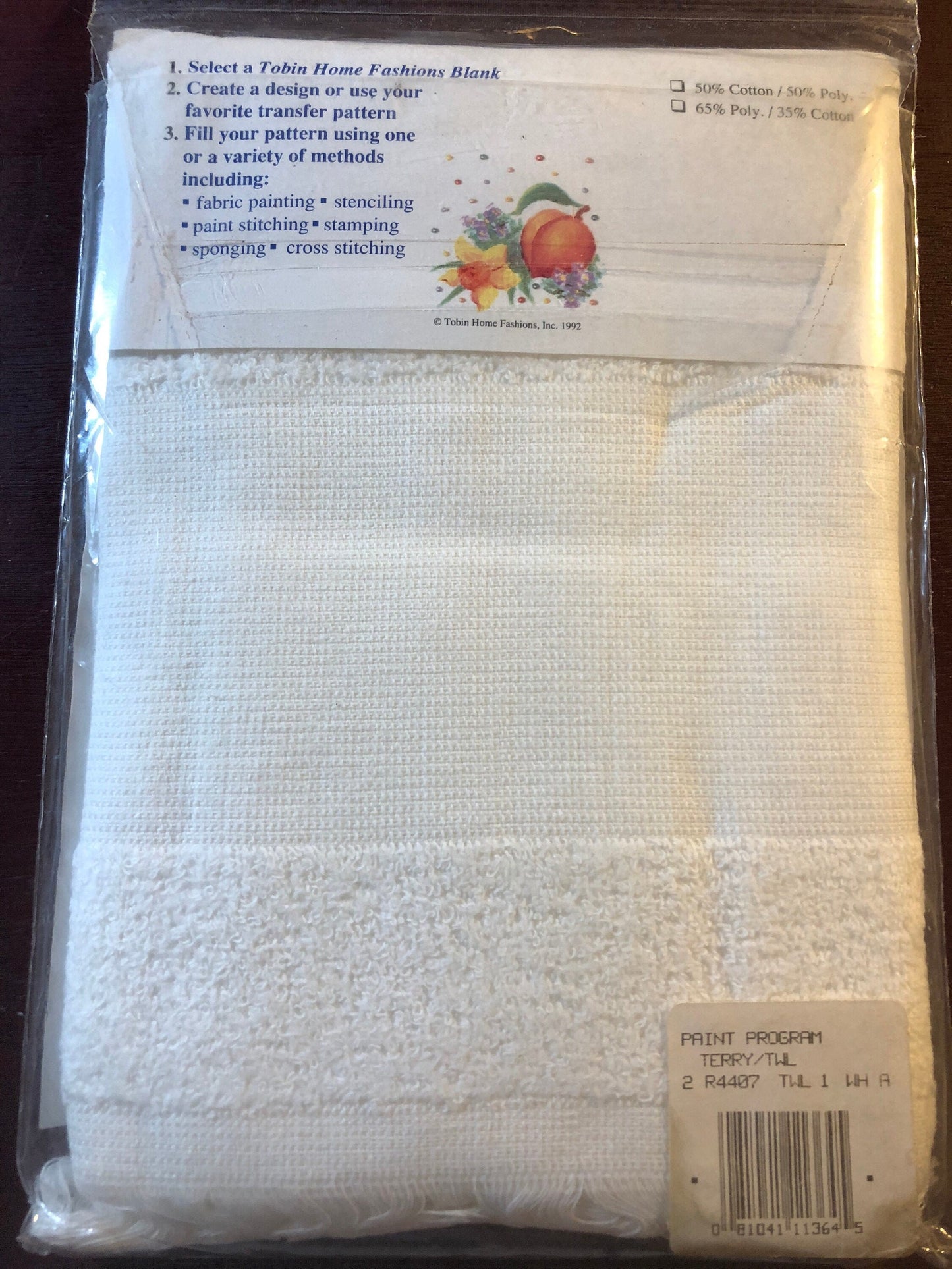 Tobin, Vintage 1992, Set of 5, Home Fashion Blanks, For Decorating, Terry Towel, Tablecloth* Blank Slate For...