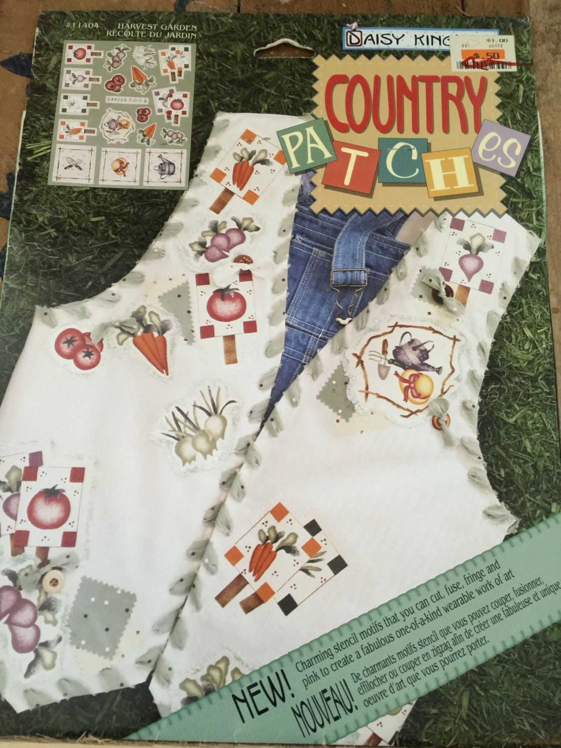 Daisy Kingdom County Patches Harvest Garden that can be used to decorate clothing