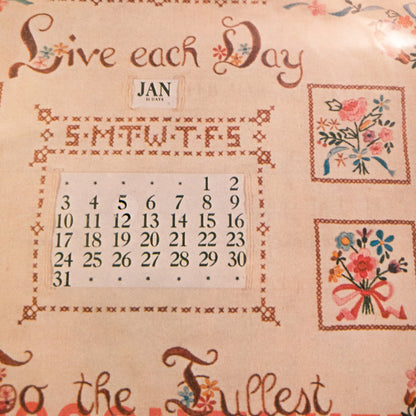 Needles &#39;n Hoops, Perpetual Calendar, No 151, Vintage Counted Cross Stitch Kit