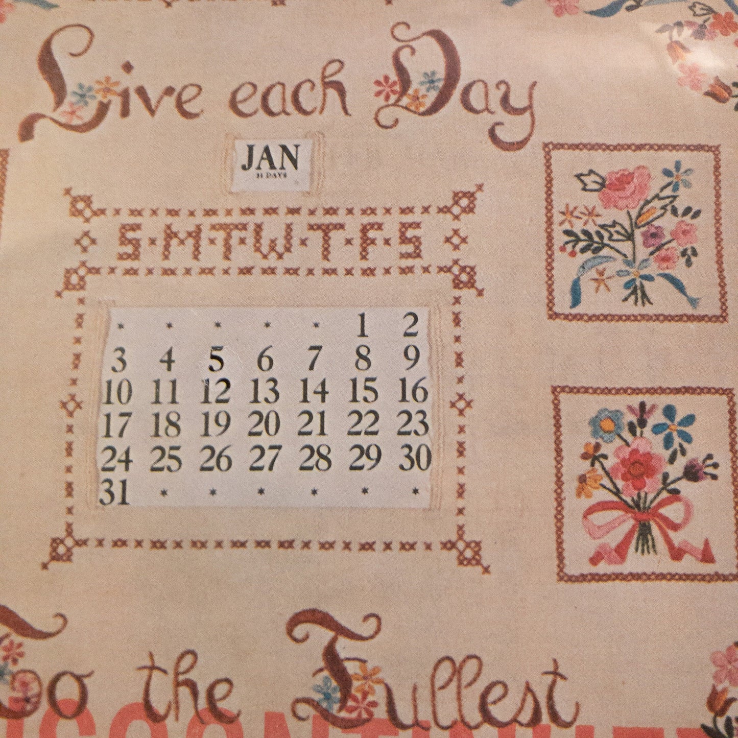 Needles &#39;n Hoops, Perpetual Calendar, No 151, Vintage Counted Cross Stitch Kit